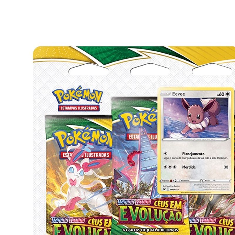 POKEMON EE7 CEUS EM EVOLUÇÃO TRIPLO PACK EEVEE, Pokemon