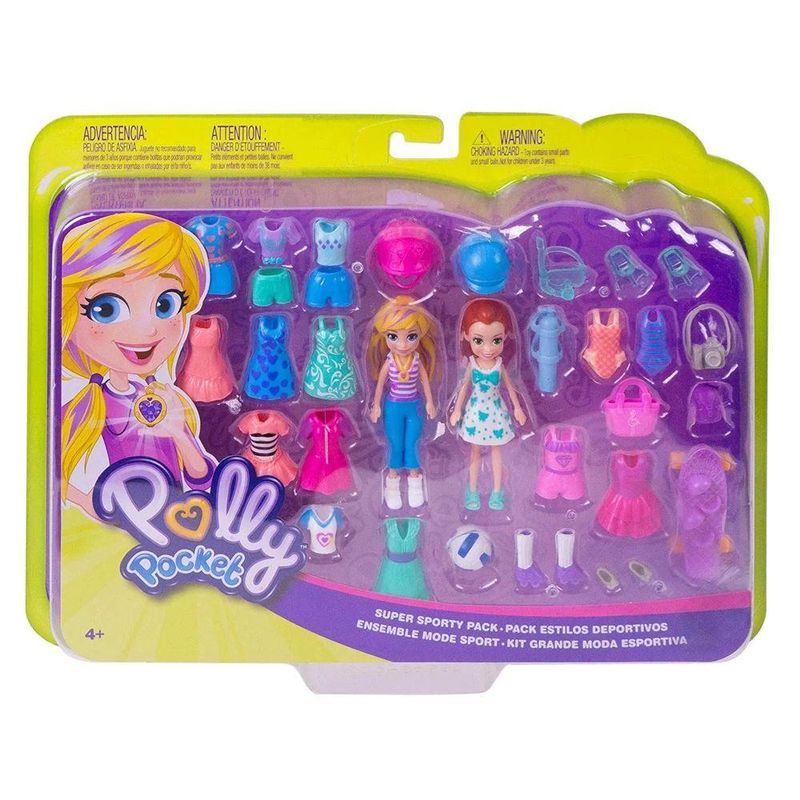 Polly-Pocket-e-Lila-Kit-Grande-Moda-Esportiva---Mattel