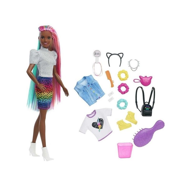 Look Roupa Boneca Barbie Fashion Estilosa Menina Mattel - Colorido