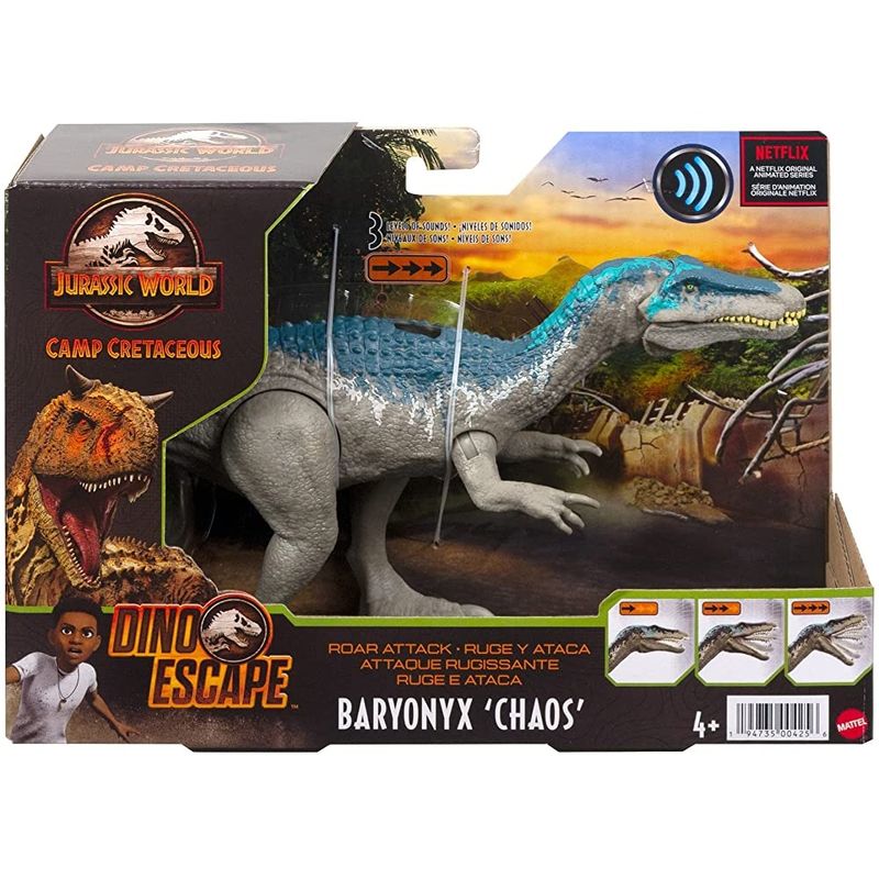 Figura-Jurassic-World-Com-Som-Baryonyx-Chaos-30-Cm---Mattel