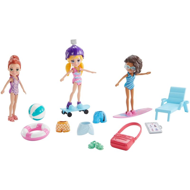 Polly-Pocket-3-Bonecas-Aventura-na-Agua---Mattel