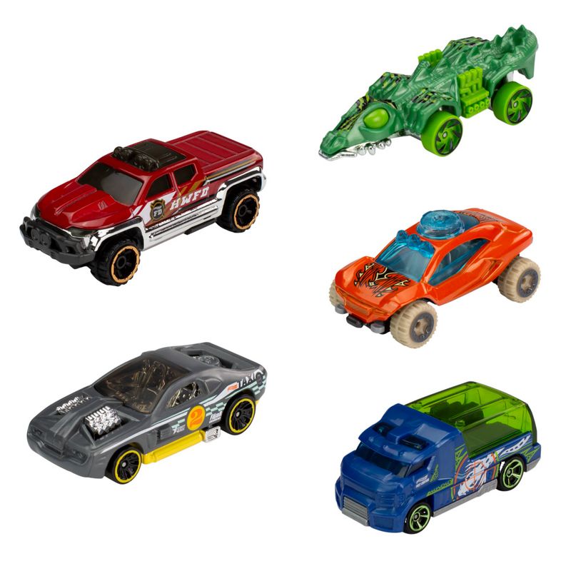 Hot-Wheels-Pack-5-Carros-City-Toxic-Creatures---Mattel