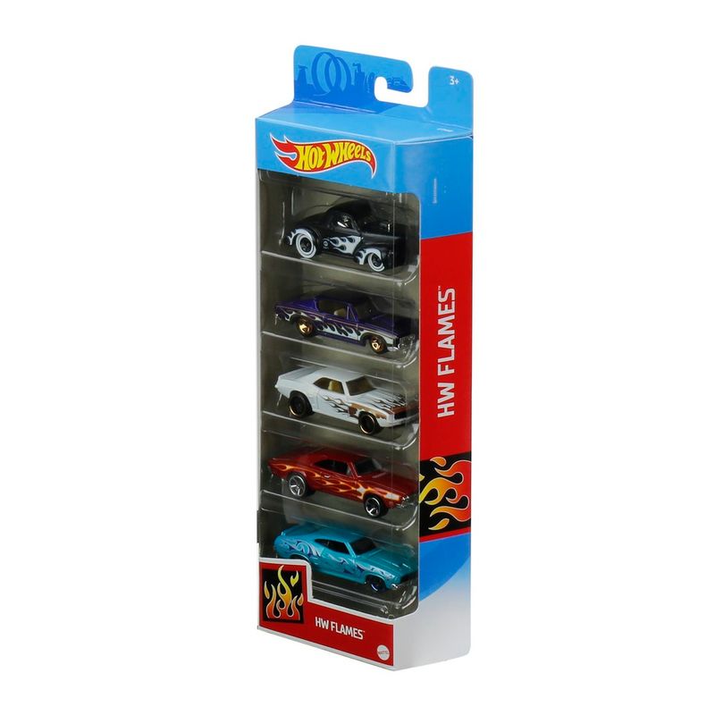 Hot-Wheels-Pack-5-Carros-HW-Flames---Mattel