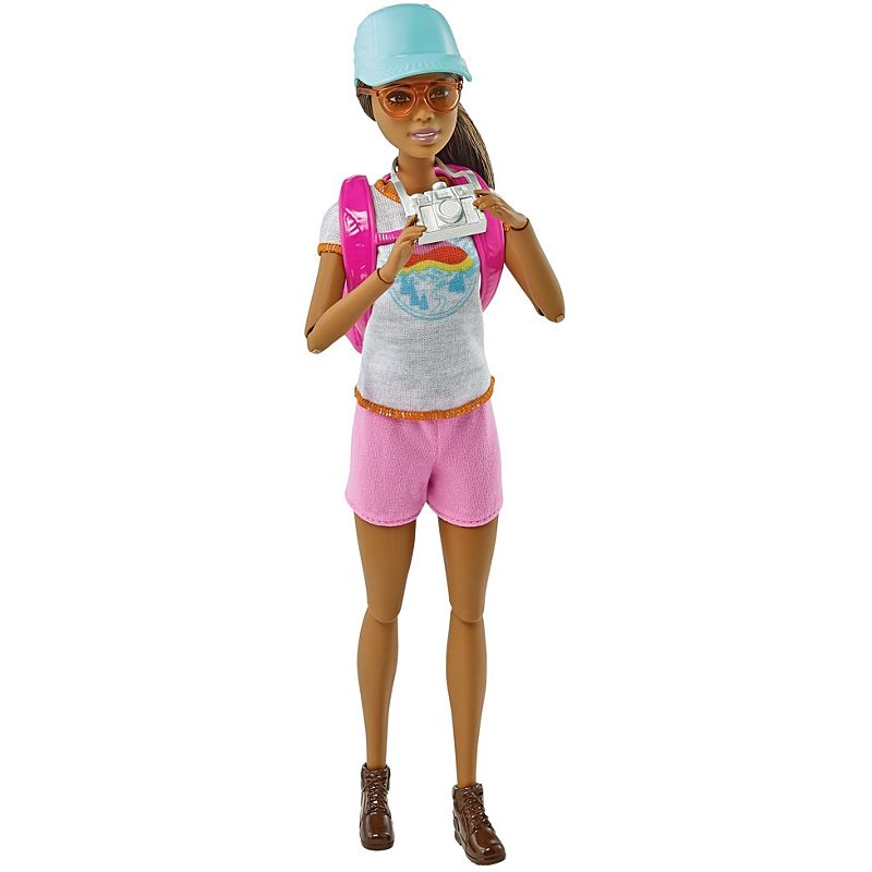 Boneca Barbie Morena Caminhada com Pet - Mattel