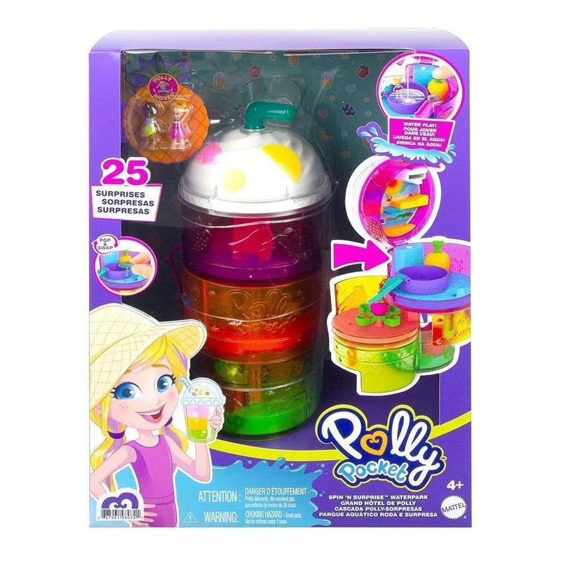 Polly Pocket Parque Aquático Roda e Surpresa - Mattel