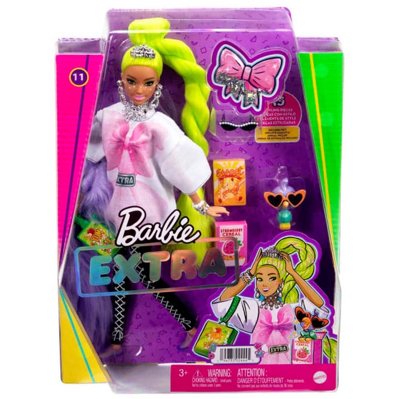 Boneca-Barbie-Extra-Cabelo-Verde-com-Bichinho---Mattel