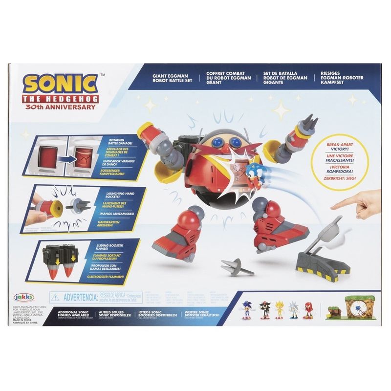 Boneco Sonic 2 The Hedgenog Batalha Robô Do Eggman Candide