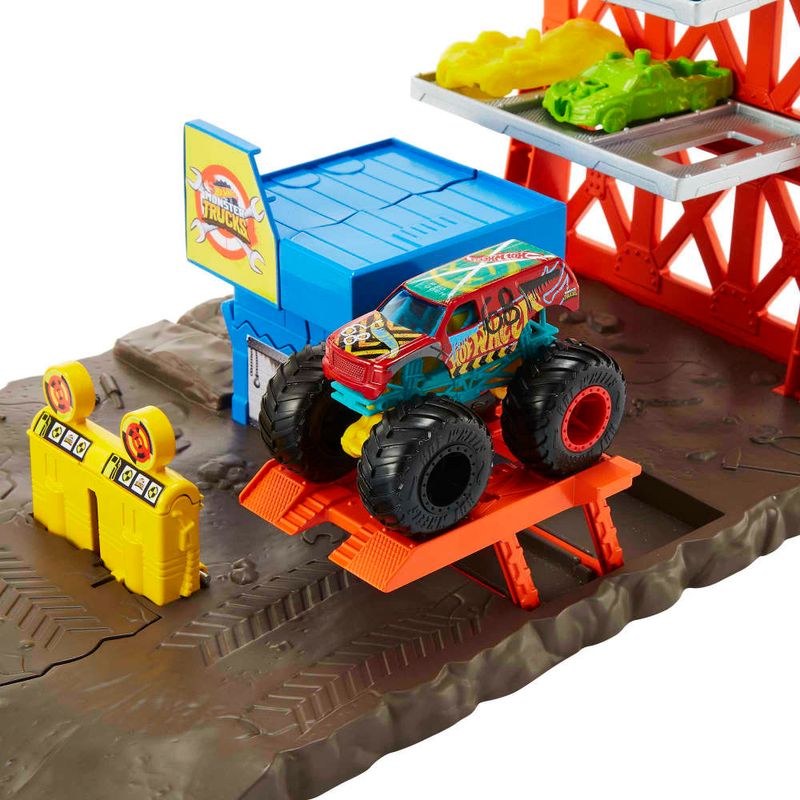 Hot Wheels Monster Trucks Pista Lança e Esmaga - Mattel - Loja ToyMania