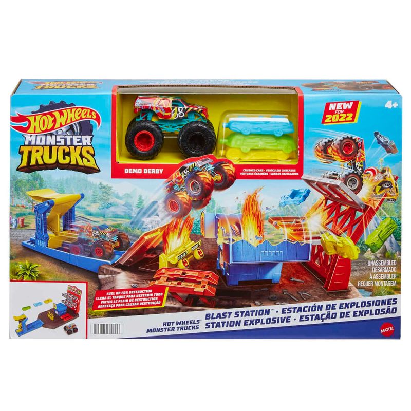 Hot Wheels Monster Trucks Pista Lança e Esmaga - Mattel - Loja ToyMania