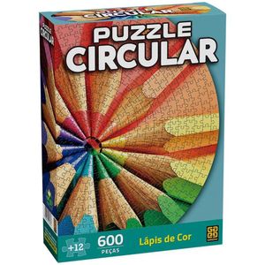 Puzzle Circular Lápis de Cor 600 Peças - Grow