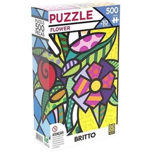 Puzzle Flower Romero Britto 500 Peças - Grow