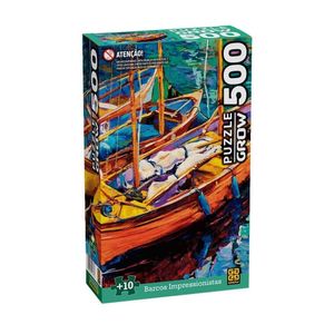 Quebra Cabeça Barcos Impressionistas 500 Peças - Grow