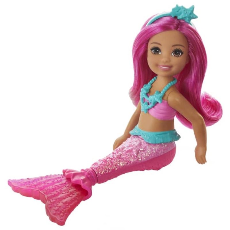 Barao Mattel Barbie Sereia Cabelos Rosa