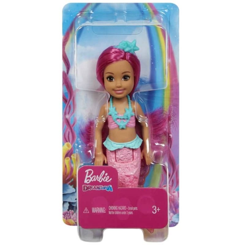 Barao Mattel Barbie Sereia Cabelos Rosa