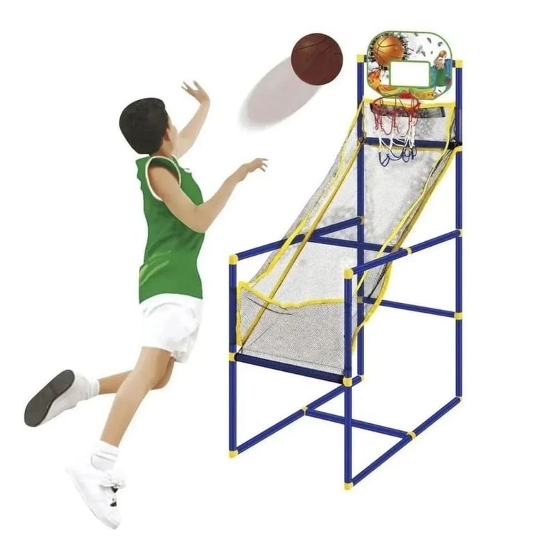 Kit-Jogo-Basquete-Indoor-com-Cesta-Segura-Bola---Toyng