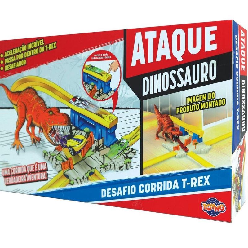 Pista Ataque Do Dinossauro C/carrinho - Tipo Hot Wheels em