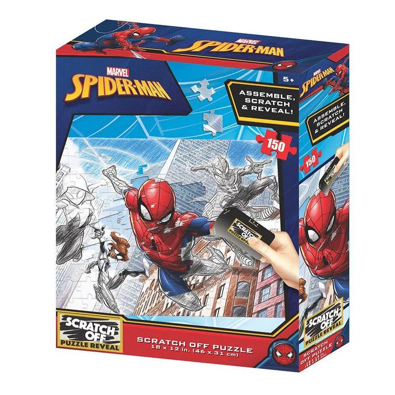 Quebra-Cabeca-Scratch-Off-Homem-Aranha-Zipper-Box-150-Pecas---Multikids