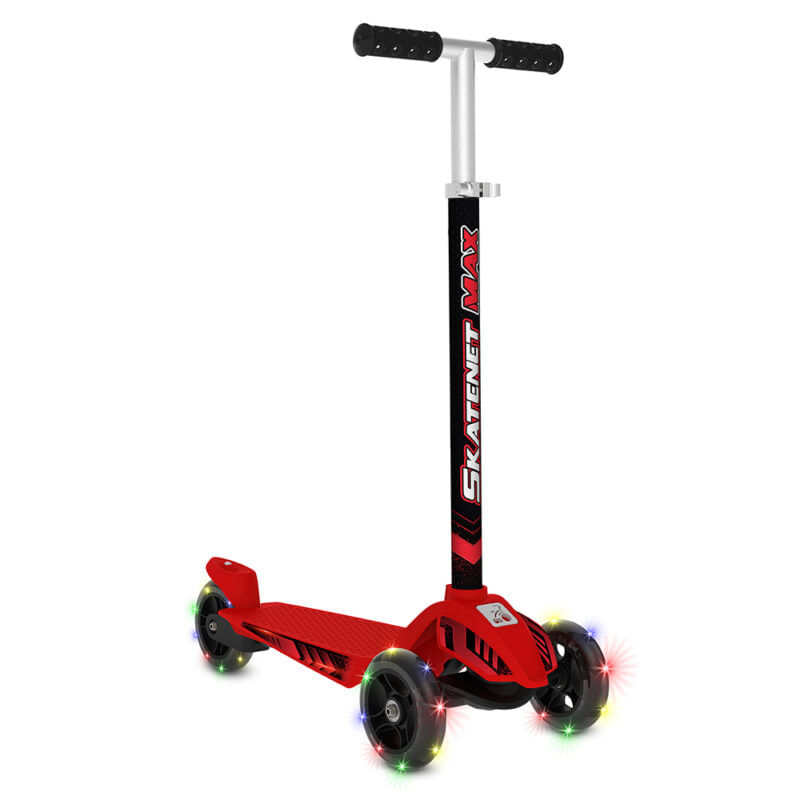 Patinete-Skatenet-Max-Led-Vermelho---Bandeirante