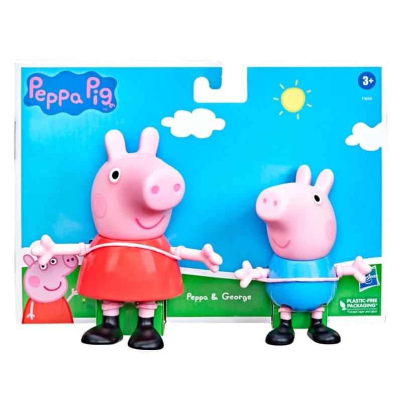 Bonecos-Peppa-e-George-Vinil-14cm---Hasbro