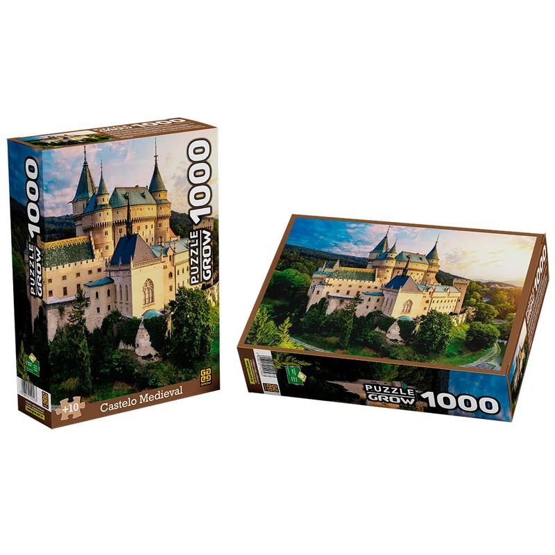 Quebra-cabeca-1000-Pecas-Castelo-Medieval-4256---Grow-