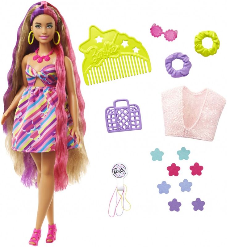 Barbie-Totally-Hair-Vestido-Flores---Mattel