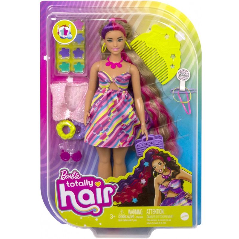 Barbie-Totally-Hair-Vestido-Flores---Mattel