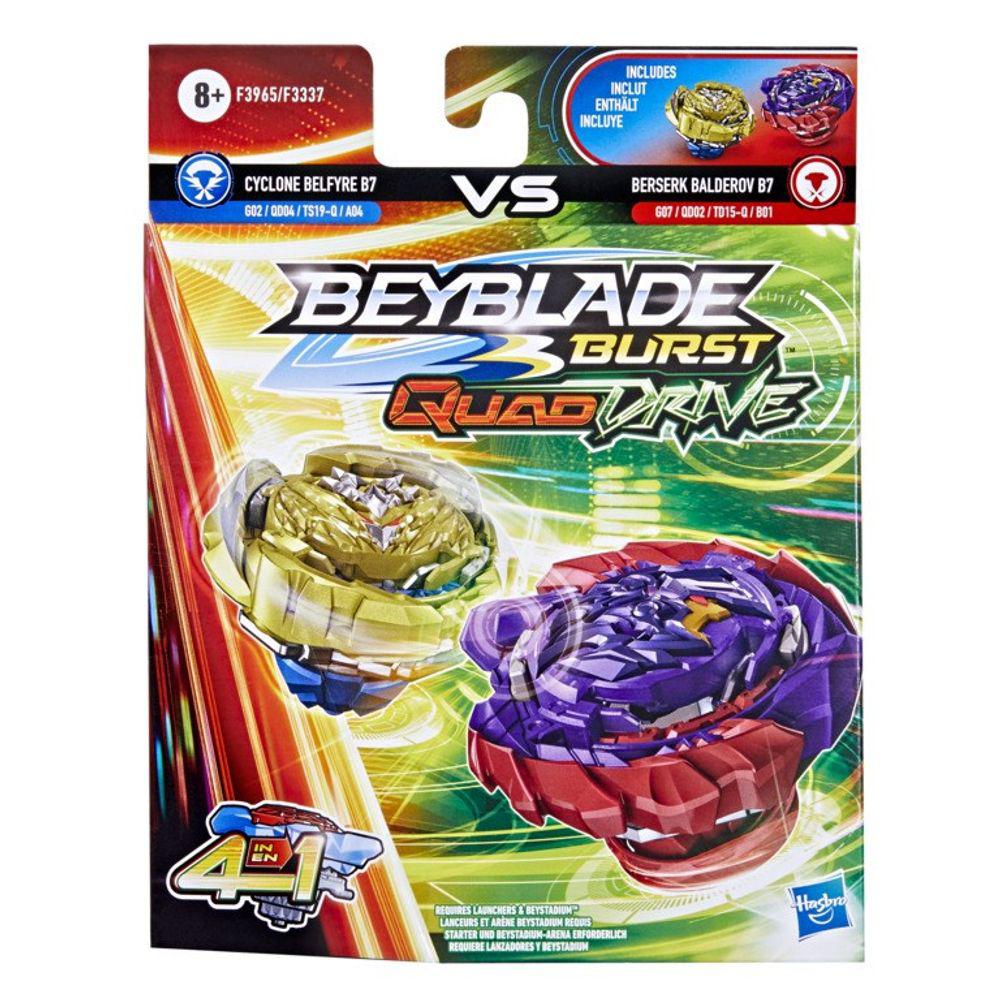 Beyblade Burst Quaddrive Berserk B7 e Cyclone - Hasbro - Loja ToyMania