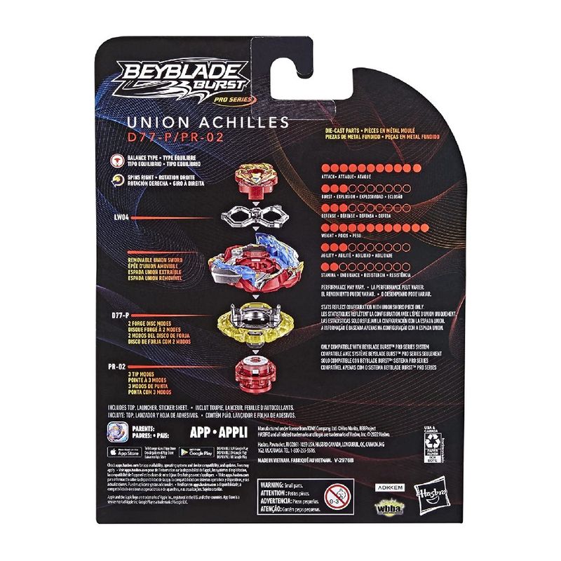 Beyblade Burst Pro Series Batalha Union Achilles - Hasbro - Barão ...