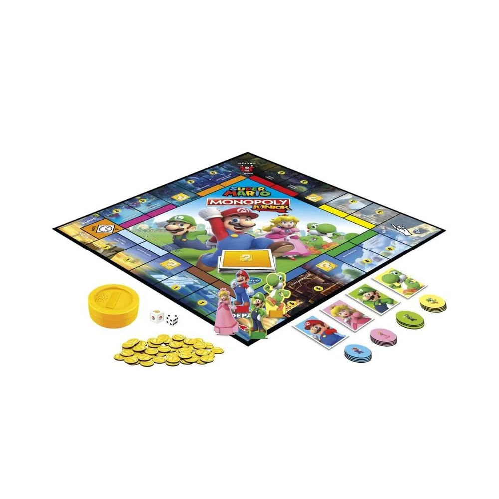 Jogo Monopoly Junior Super Mario Efeitos Sonoros - Hasbro - Loja ToyMania