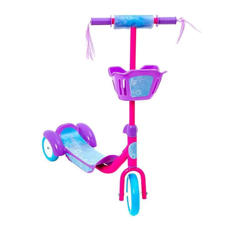 Patinete-Infantil-com-Cesto-e-3-Rodas-Rosa-e-Roxo---BBR-Toys