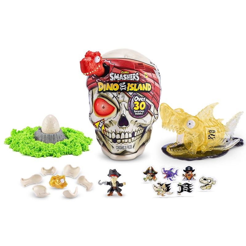 Smashers-Dino-Cabeca-Pirata-Grande-Vermelho---Fun-Divirta-se