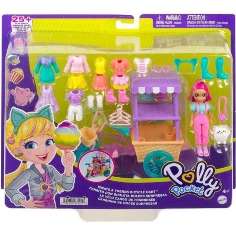 Polly Pocket Conjunto de Brinquedo Mundo de surpresa Bolo de Aniversário