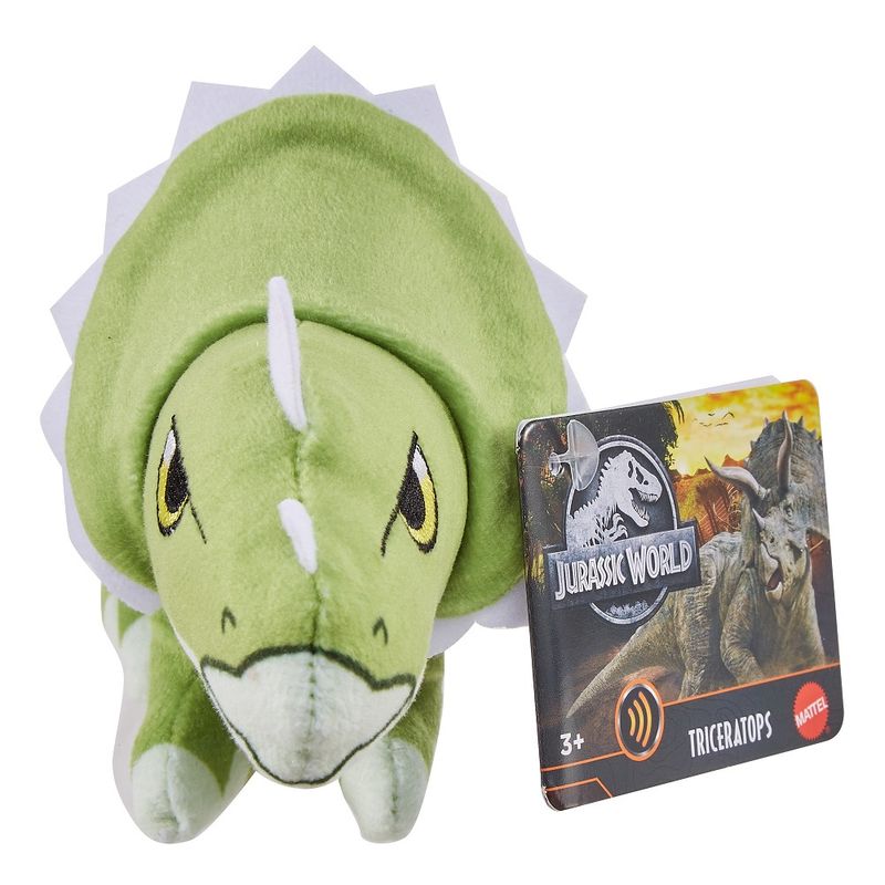 Pelucia-Jurassic-World-Mini-com-Sons-Triceratops---Mattel