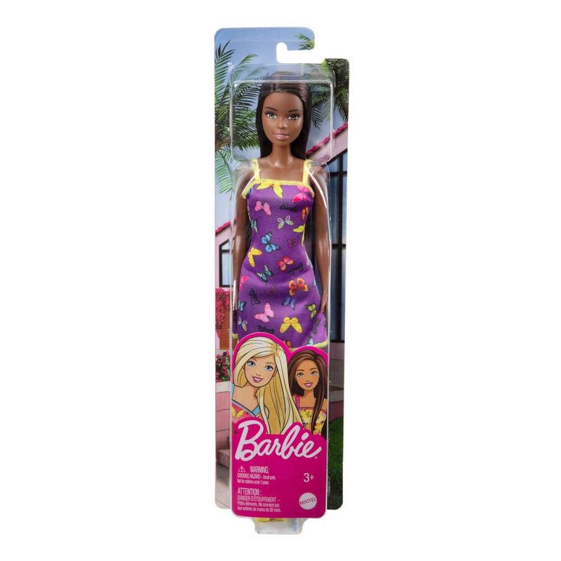 Boneca-Barbie-Basica-Vestido-Roxo-de-Borboletas---Mattel