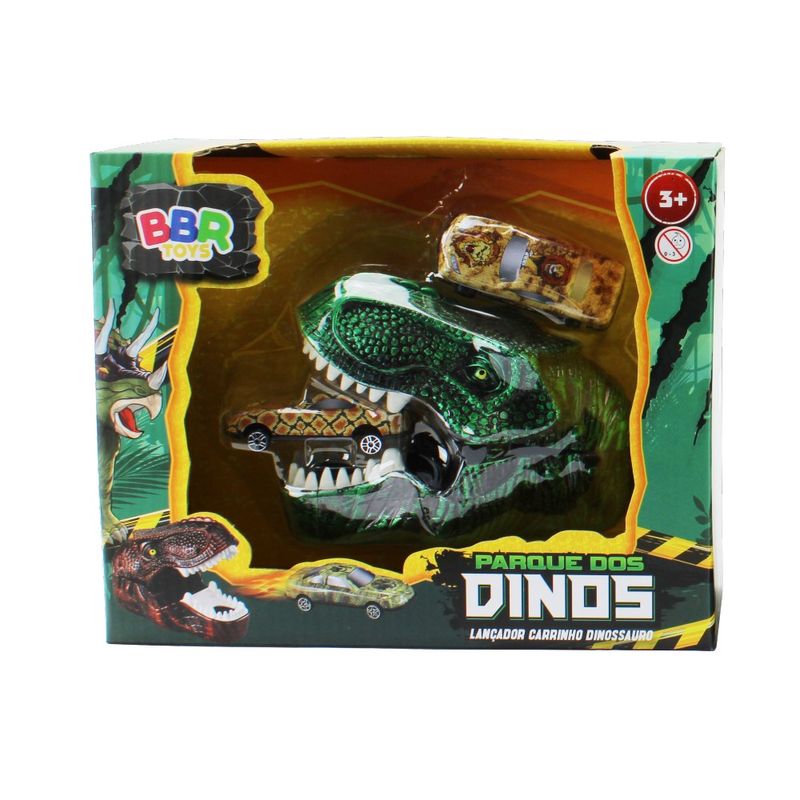 Lancador-de-Carrinhos-Dinossauro-Verde---BBR-Toys