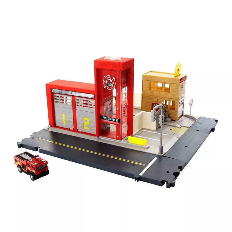 Matchbox-Motores-Fire-Station-Rescue-Playset---Mattel