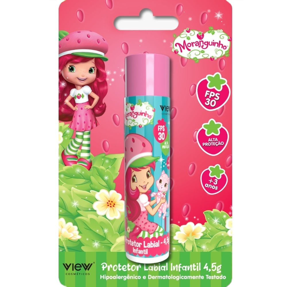 Protetor Labial Infantil Moranguinho FPS30 - View Cosméticos | ToyMania