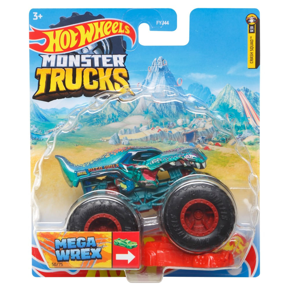 Hot Wheels Monster Trucks Mega Wrex Escala 164 Mattel Toymania Barão Distribuidor 1731