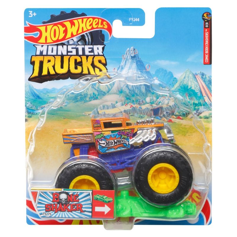 Hot-Wheels-Monster-Trucks-Bone-Shaker-Laranja-1-64---Mattel