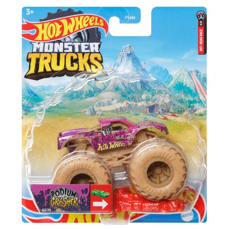 Hot-Wheels-Monster-Trucks-Podium-Crasher-Escala-1-64---Mattel