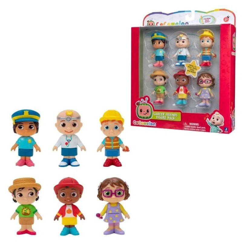 Conjunto-de-Bonecos-Cocomelon-6-Profissoes---Candide