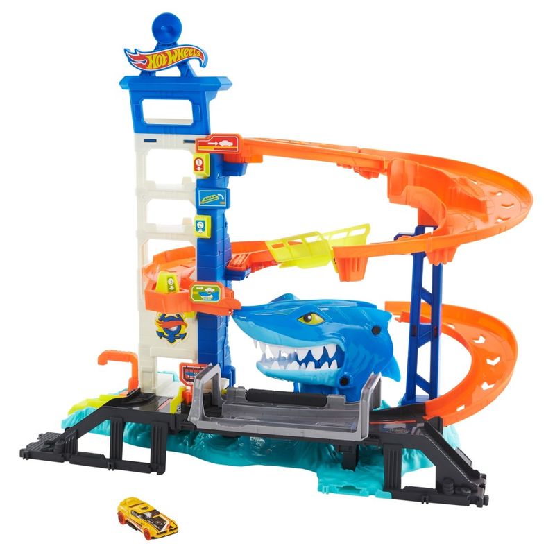 Hot-Wheels-Ataque-na-Cidade-Tubarao-Playset---Mattel