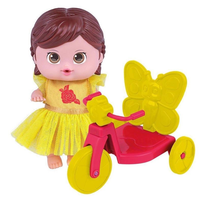 Boneca-Princesa-Disney-Bela-com-Triciclo---Cotiplas