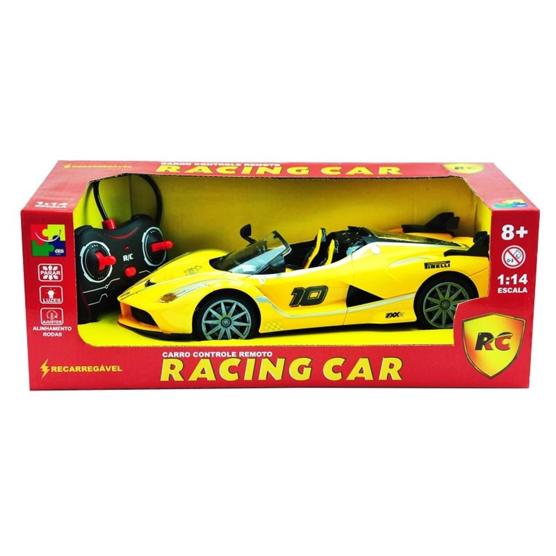 Carro-Controle-Remoto-Racing-Car-Amarelo---CKS