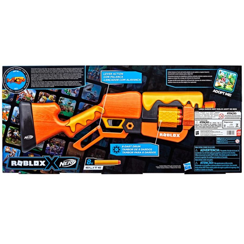 Lançador de Dardos Roblox Nerf Adopt Me Bees! - Hasbro 10 Peças, Shopping