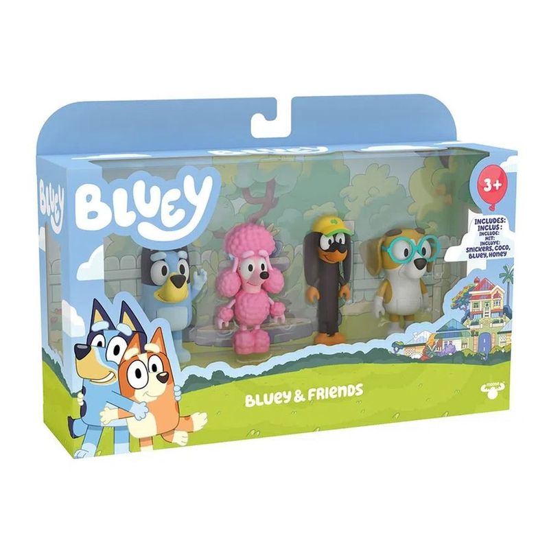 Bluey-Story-Pack-4-Personagens-Bluey---Friends---Candide