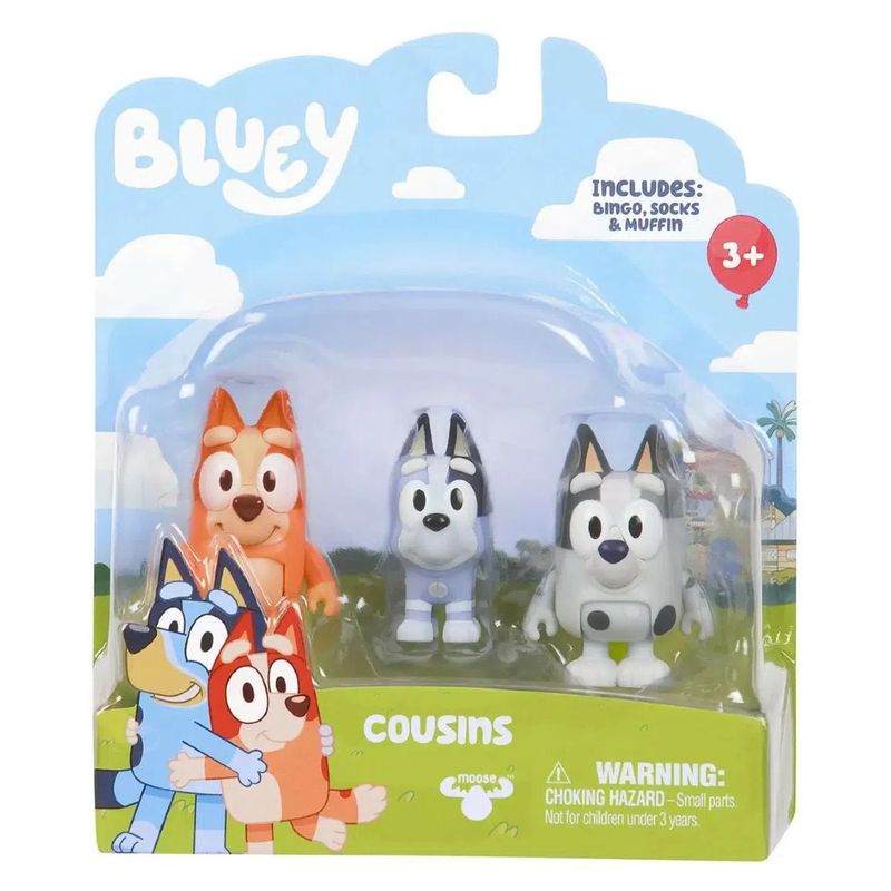 Bluey-Story-Pack-3-Personagens-Cousins---Candide