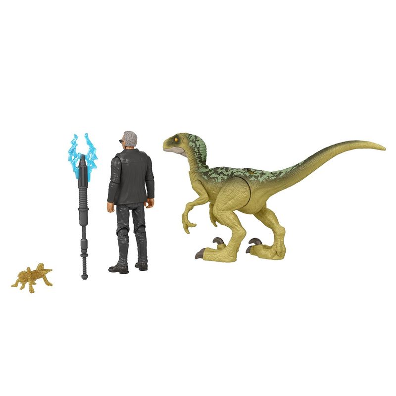 Jurassic-World-Dr.-Ian-Malcolm---Velociraptor---Mattel