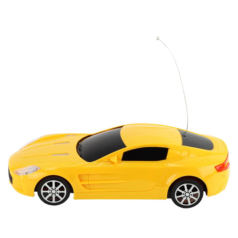 Carro Carrinho Esportivo De Corrida Sem Controle Remoto Amarelo