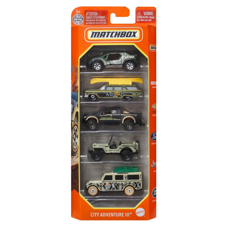 Matchbox-Pack-5-Carros-City-Adventure-III---Mattel